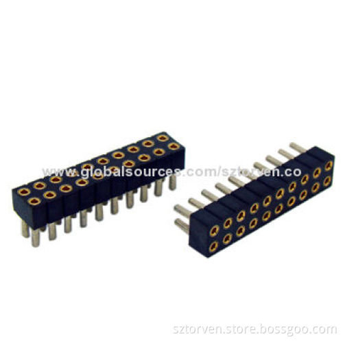 Socket Connector, 2.0mm, Straight Dip Type, Single and Dual Row, 5.90mm Pin LengthNew